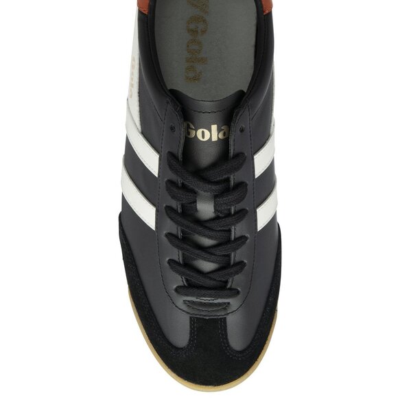 Gola Classics Men's Torpedo Leather Sneakers Color Black, Off White,Moody Orange - Picture 3 of 6